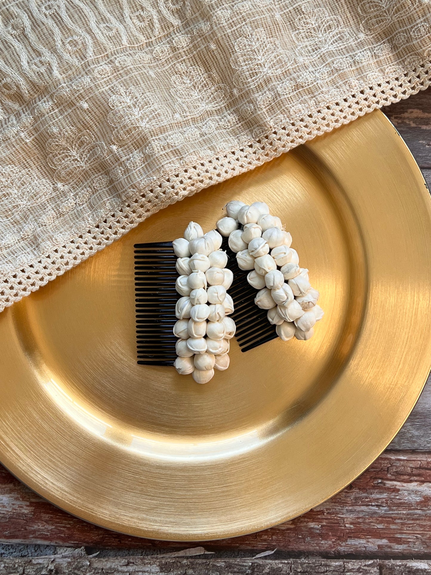 Jasmine hair fork / faux flower hair comb / floral hair accessories
