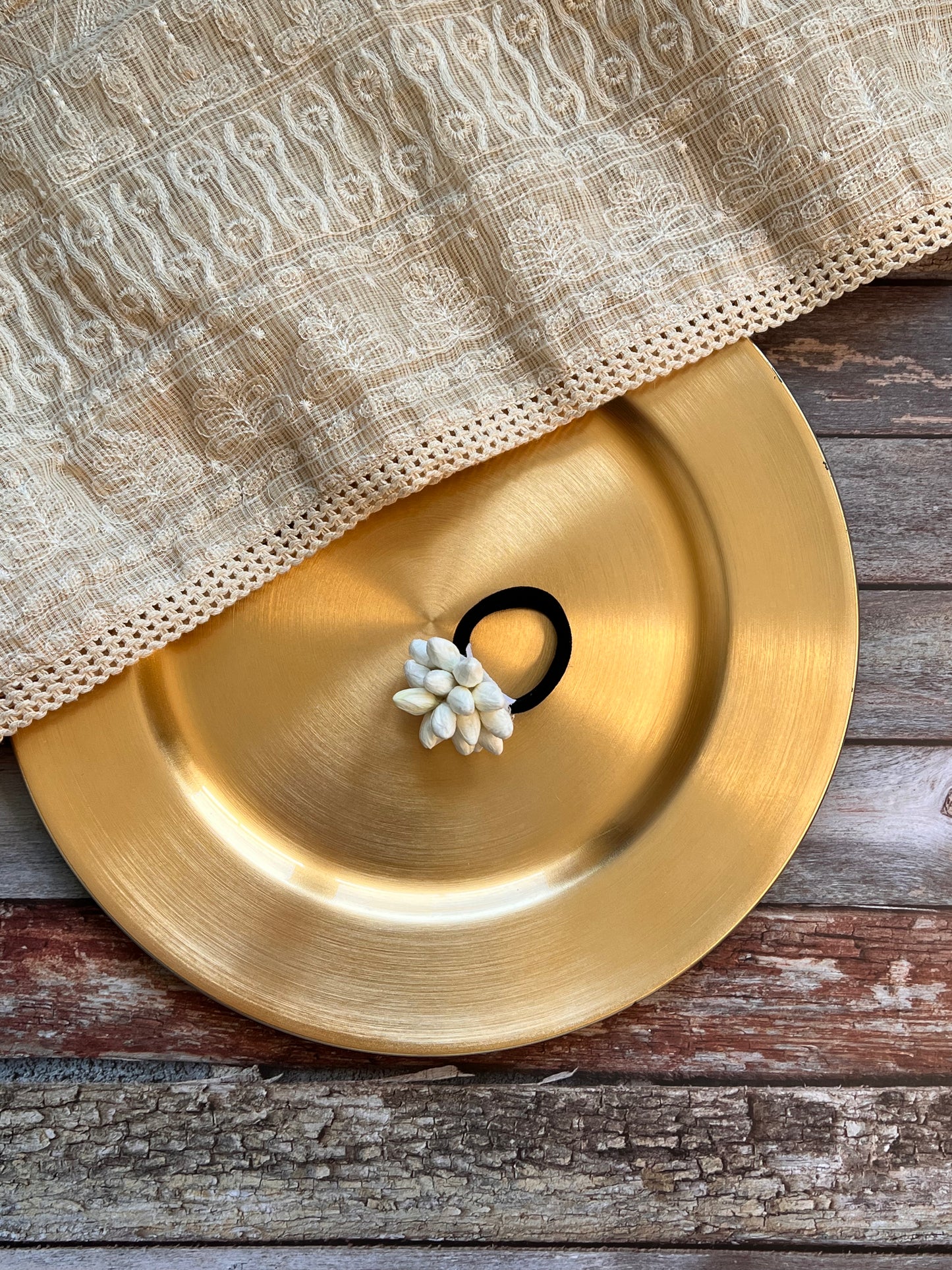 Jasmine hair tie / faux floral hair band / flower buds hair accessories