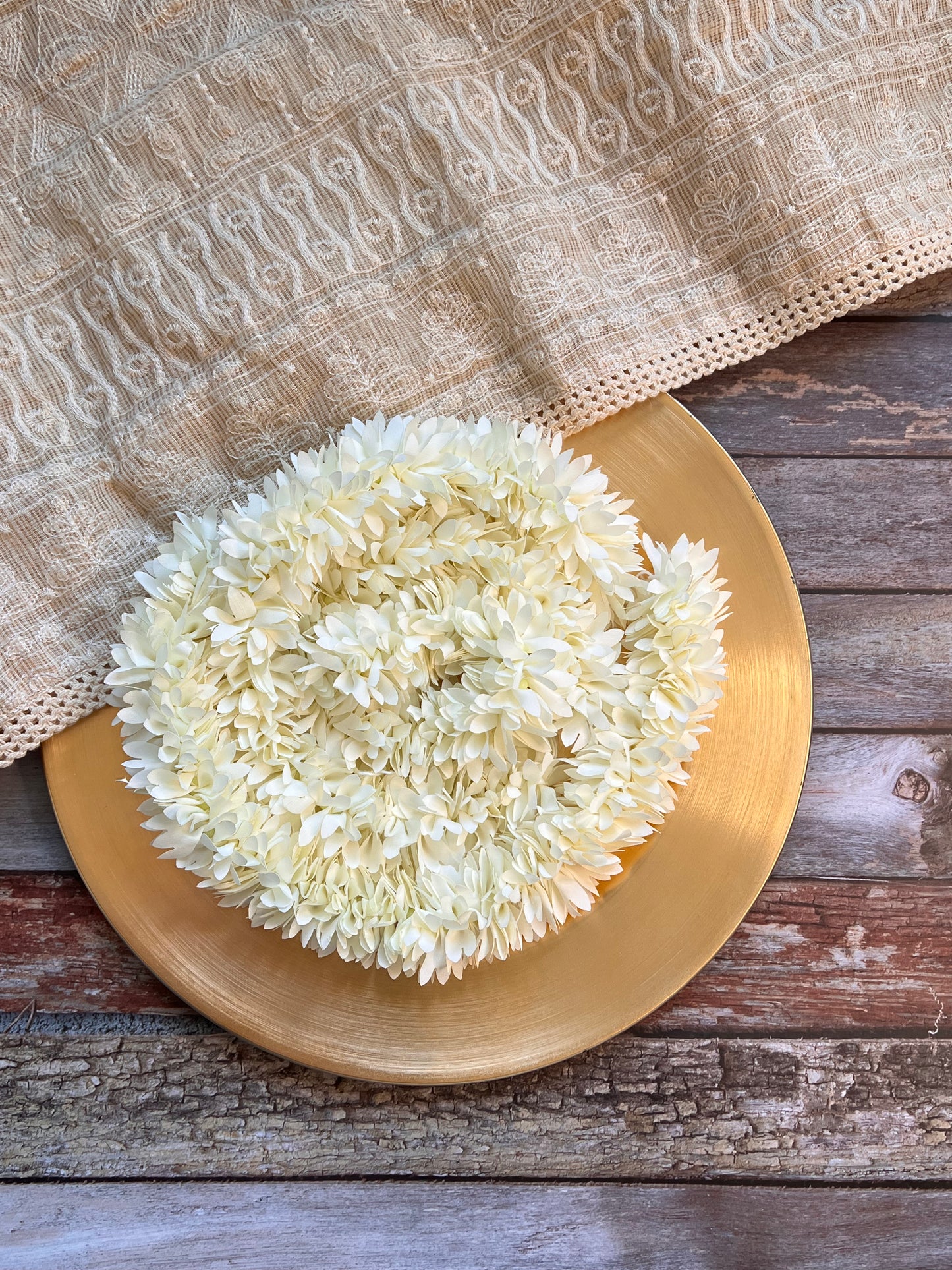 Jasmine string / Indian gajra / faux flower string / mogra gajra / puja mala