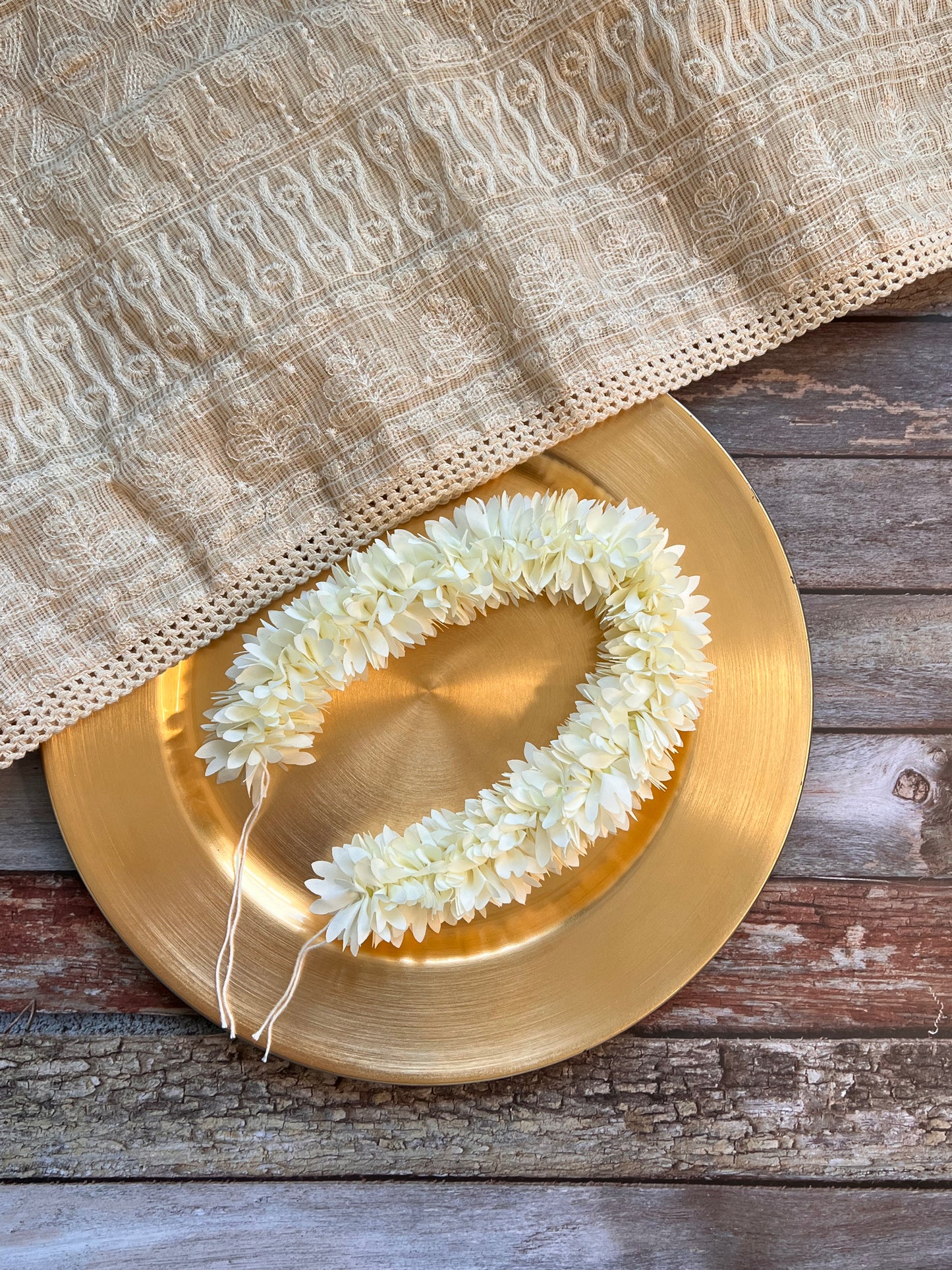 Jasmine string / Indian gajra / faux flower string / mogra gajra / puja mala