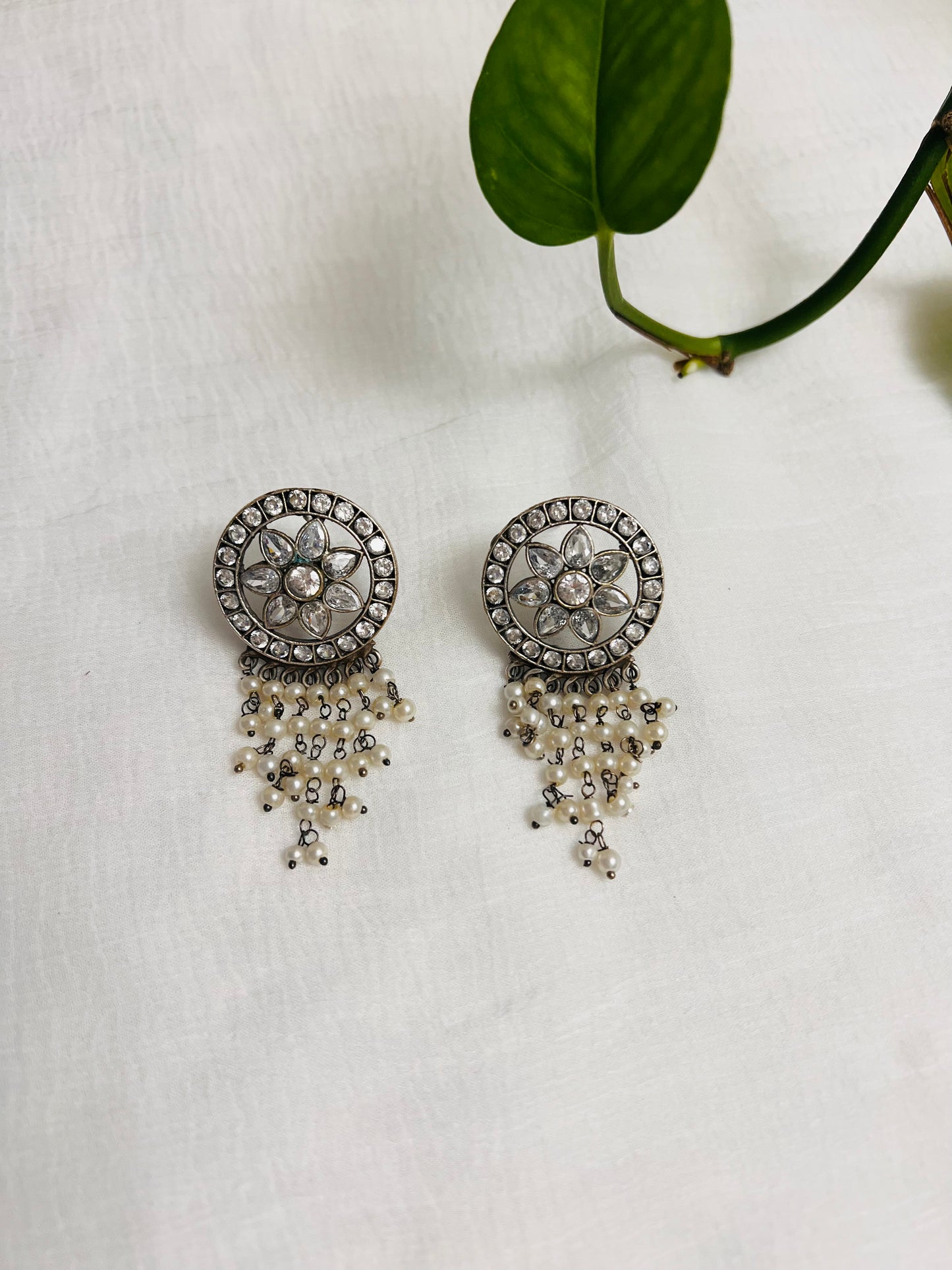 Crystal earring | Beautiful stone earring | Indian jewelry